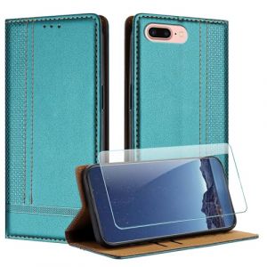 JayModCase Coque pour iPhone 8 Plus/ 6S Plus/ 6 Plus (5,5 Pouce) + Protecteur d'&eacute;cran, Etui &agrave; Rabat Pochette pour iPhone 7 Plus avec [Fermeture Magn&eacute;tique][Stand Fonction][Porte Cartes] - Vert (JIEMA EU STORE, neuf)