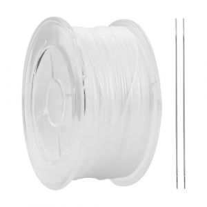 Fil en nylon transparent - 200 m - 0,2 mm - Fil invisible - Ruban de suspension - Fil en nylon r&eacute;sistant &agrave; la d&eacute;chirure - Fil de perles transparent - A1 - Avec aiguille &agrave; perles (JRSHIRLEY LTD, neuf)