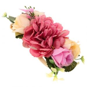 Baluue Bandeau cheveux fleur bébé bandeau en mousseline bébé fille bandeau bandana bandeau noel bebe bandeau bebe bandeau fleur nouveau-né bandeau fleur bébé Tissu de soie Violet,mauve (Fortune Luck, neuf)