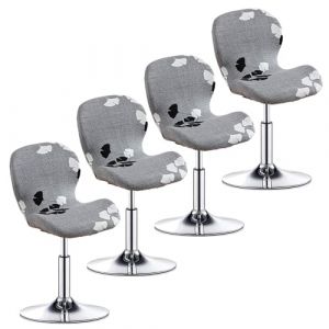 Housse Tabouret de Bar en Velours/Incurv&eacute; Lot de 2/4/6 Extensible Couvre de Tabouret de Bar de pub Couverture de Tabouret Haute Housse Chaise de Salle a Manger Couvre Protecion De Chaise ( Color : #31 (Lausit Zenr, neuf)