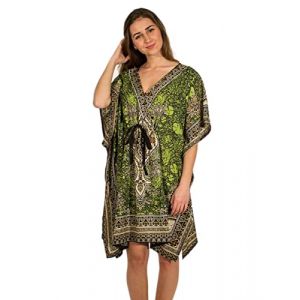Coline - Robe Tunique de Plage - Couleur : Anis - Taille Unique (coline, neuf)