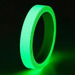 cxxtkcxxlc Ruban Phosphorescent Vert 10m x 1cm, Ruban Adhésif Fluorescent de Sécurité, Ruban Adhésif Vert Lumineux Phosphorescent pour Escaliers, Murs, Marches et Panneaux de Sortie (chengongspace, neuf)
