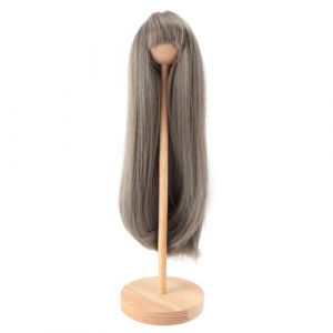 Poupée Long Wig Droite, DIY Doll Synthetic Hair Fit Soft Real, avec un Coup Droit, pour 1/4 Poupées à l'échelle (#4) (Koulaten, neuf)