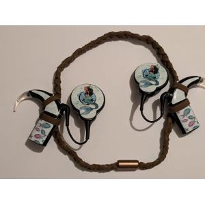 Bandeau tresse pour implant cochleaire et prothese auditive serre tete anti perte (Marron, Taille unique extensible) (SOFIZZE, neuf)