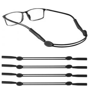 4 Pi&egrave;ces Cordon Lunettes, Cordon Lunettes de Sport, Maintien fort Elastic Cordon lunettes, Adjustable Cordons &agrave; Lunettes, pour Le Sport et Les Loisirs (WANGNA STORE, neuf)