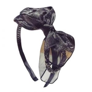 Serre-tête en dentelle avec nœud pour femme - En maille française - Tête de mort - Élégante robe de soirée - Accessoire de fête cosplay (LIuquei, neuf)