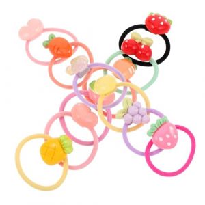 ORFOFE 12 Paires Élastiques Cheveux Garçon Fille Motifs Fruits Colorés Accessoires Élastiques Citron Ananas Cerise Pour Filles Résistants Et Souples Fête Anniversaire (LlZaae, neuf)