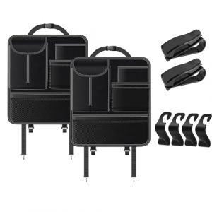 Resszo 2Pcs Organisateur de Voiture, Organisateur Voiture Enfant Rangement Organisateur Voiture Arri&egrave;re Protection Siege Voiture Enfant Convient au Dossier de Si&egrave;ge de Voiture (JIAYIN KY, neuf)