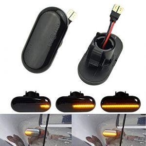 Feux Latéraux Indicateur Dynamiques LED Clignotant pour Clio 1 2 Laguna Megane Scenic Twingo I Espace III Kangoo 19 II Master (FaroeChi Auto, neuf)