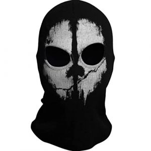 Cagoule Ghost, Ghost Mask, Skull Balaclava, MasqueGhost, GhostBalaclava, Masque Fantôme, Convient pour Les Soirées Cosplay, Halloween, Les Sports de Plein Air, la Moto, Le Cyclisme et Le Ski (xiongweiyeah, neuf)