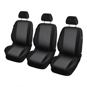 Mossa Housses de siège sur Mesure adaptées pour Citroen Berlingo II Van (2008-2018) Seulement Les sièges Avant - 3x1 - Housse Siege Voiture - Couverture Siege R1 (eMOSSA, neuf)
