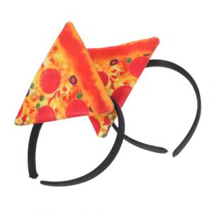 FRCOLOR 2 Pièces Bandeau Pizza Italien pour Halloween et Fêtes Accessoire Déguisement Unisexe -tête et Original pour Garçon Fille et Adultes Lot (Laners, neuf)