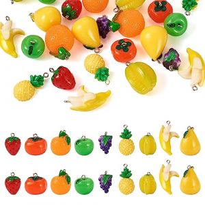 PandaHall Pendentifs Faux Nourriture G&acirc;teau Pain Glace Charms en R&eacute;sine Jus Fruits Boisson Bubble Tea pour la Fabrication de Bijoux, 24 x 13 x 13 mm, 29 x 14,5 x 9 mm, etc., R&eacute;sine, R&eacute;sine (Pandahall Jewelry EU, neuf)