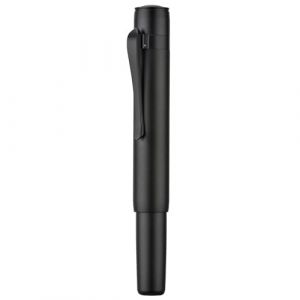 Hongdian Mini stylo plume M2 Black Forest, pointe longue lame et forme élégante en aluminium, stylo de voyage court (noir mat) (Eorfa Direct, neuf)