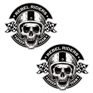 duoyif Autocollant T&ecirc;te de Mort Skull Cr&acirc;ne Horreur Stickers D&eacute;calque Autocollant Sticker pour Voiture V&eacute;hicule Automobile Moto Laptop 15 x 15 cm 2 pi&egrave;ces (f) (Guangzhou Youyi Technology Co., Ltd, neuf)