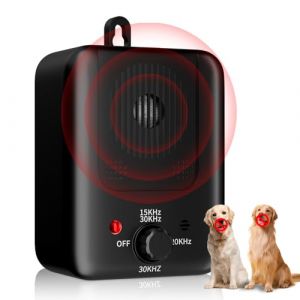Anti Aboiement Chien, 3 Modes Anti Aboiement Chien Ultrason, 33Ft Solutions Anti-aboiement pour Chiens Intérieur Extérieur Rechargeable Boitier Anti Aboiement Petits Grands Voisins Ultrason Chien (LiLiNiNiii, neuf)