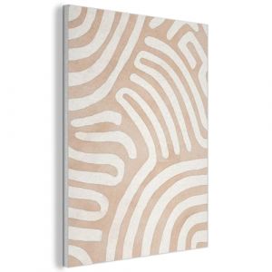 MuchoWow© Panneau Mural 70x100 cm decoratif Acoustique Traitement pour Home Tableau Mur Feutre Panneaux Acoustiques Muraux Insonorisation Beige - Motif terre (MuchoWow GmbH, neuf)