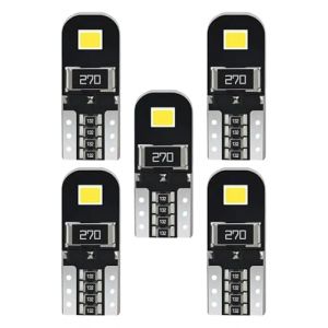 Flaconi LED Interieur Voiture,Ampoule Plaque Immatriculation,Ampoule Tableau de Bord,Ampoule Plafonnier Voiture,12V T10 Lumières de Rechange de Voiture,Convient aux La Plupart des Voitures (5PCS) (shenhua auto, neuf)