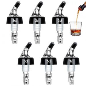 Doseur Alcool, Wefaly 6 Pcs Auto-Pour Bec Verseur Alcool Bec Verseur Huile Avec Couvercle 2cl&3cl Doseur Whisky Bouchon Do seur Al cool pour Vin Cocktail Maison Bar (HaJieQin, neuf)