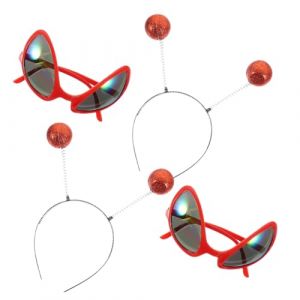 Homoyoyo 2 Ensembles Lunettes Extraterrestres De F&ecirc;te Serre-t&ecirc;te Amusant Accessoires De D&eacute;guisement Lunettes Fantaisie Pour Cosplay (HuanYH, neuf)