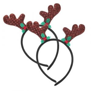 FRCOLOR 2 Pi&egrave;ces Bandeau de bois de cerf groupe Ramure action de gr&acirc;ces nouveaut&eacute; faire la f&ecirc;te bandeaux de bois cerceau de cheveux en de cerf Bandeau adulte chiffon (Different Quality, neuf)