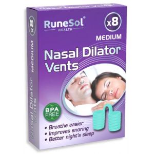 Runesol Dilatateur Nasal Anti Ronflement, 8 x Moyen Vert, Dispositifs Anti-Ronflement Efficace, Appareils pour Sommeil Paisible, Ecarteur de Narine, il Ronfle Dilatateur Nasale, Anti Ronflements (Buydefinition, neuf)