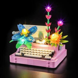 YEABRICKS LED Lumière pour Lego-31169 Creator 3-in-1 La Machine à écrire avec des Fleurs Modèle de Blocs de Construction (Ensemble Lego Non Inclus) (YEABRICKS Toys, neuf)