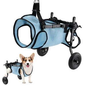 celestaura Fauteuil roulant pour chien avec pattes arri&egrave;re, chariot pour chien/chat avec pattes arri&egrave;re handicap&eacute;es, aide &agrave; la mobilit&eacute; pour petits animaux de compagnie, chariot pour chiens avec roues (Daily Joy Langfang Chunyu, neuf)