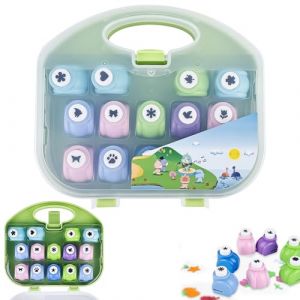 BAIFULAI Perforatrice en papier, 14 pi&egrave;ces de perforatrice &agrave; motifs, perforatrice pour enfants, perforatrice robuste pour papier de bricolage, perforatrice ronde, perforatrice &eacute;toile pour DIY, album (BSS STRONG MARK S.R.L., neuf)