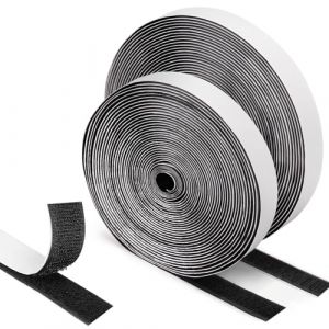 WISYOK Scratch Autocollant Double Face 8M, Scratch Adhésif Puissant, Shearable Bande Scratch Autocollant, Bande Agrippantes Polyvalent, Hook Loop Rubans pour Ménage - Noir (WISYOK STORE, neuf)
