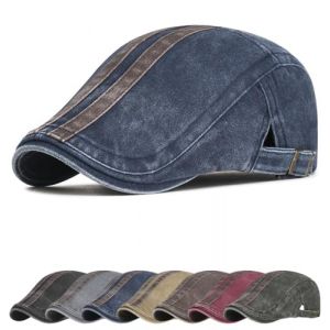 Casquette Beret Homme R&eacute;glable Coton Plate Vintage Irlandais Gatsby Ivy Chapeau Homme &eacute;t&eacute; Respirant B&eacute;rets Plate Femme &Eacute;t&eacute; Casquette Gavroche en Chapeau d'&eacute;t&eacute; en Respirante (Cozyan, neuf)