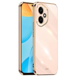 HONLEN Coque pour Honor 400 5G (6.55" inches), &Eacute;tui en TPU Souple en Silicone, Design de Cadre de Galvanoplastie - Rose (HONLEN, neuf)