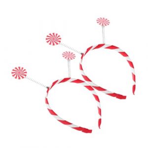 IMIKEYA 2pi&egrave;ces Serre-t&ecirc;te Sucette Acrylique Poivr&eacute;e Accessoire de Photomaton de No&euml;l pour Gar&ccedil;on Fille Accessoire de F&ecirc;te de No&euml;l et Cadeau (Elsy Abbas, neuf)