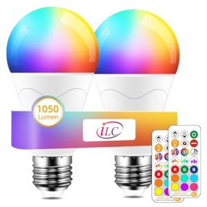 iLC 85W &Eacute;quivalent Ampoule Led Couleur Changement de couleur Dimmable E27 Edison RGBW T&eacute;l&eacute;commande Compris (FireLion Direct, neuf)