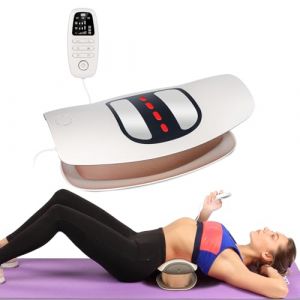 Appareil de massage lombaire chauffant électrique - Appareil de massage de traction lombaire oscillant à 26° - 3 niveaux de massage par vibration et chaleur (IeBilif, neuf)