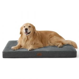 Bedsure Matelas Chien Mémoire de Forme - Coussin Grande Taille Orthopédique, Tapis Lavable et Antidérapant, Lit pour Chien Intérieur, Gris, 104x74cm (Bedsure Comfy Pet, neuf)