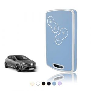 TOOMUME Coque Clé, Etui Cles Étui Clés Carte Adapté pour Renault Scenic Clio Laguna Megane Zoe Captur Duster Espace Fluence Koleos Kangoo Master, Couvre Clef Cache Cle Voiture Telécommande - Smart Key (TOOMUME, neuf)