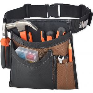 WELKINLAND Pochette à outils à 6 poches, ceinture à outils de 5,1 cm, pochette de ceinture utilitaire robuste, pochettes de ceinture à outils, pochette à outils, ceinture à outils, ceinture à outils (WKD Outdoor Gear EU, neuf)