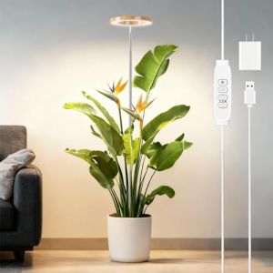 COKOLILA Lampe LED pour Plantes, Lampe de Croissance Spectre Complet, Lampe Horticole, Design Effet Bois, Minuteur Intelligent 6/12/18H avec M&eacute;moire, pour Germination, Croissance & Floraison (corayer, neuf)