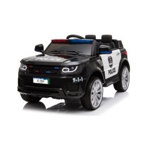 FINOOS Voiture électrique Enfant Police SUV 12V Sirène Clignotante Haut-Parleur Portes ouvrables avec télécommande Noir (S.N. Commerce B.V., neuf)
