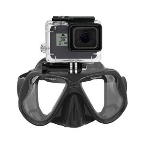 Masque de plongée sous-Marin en Silicone Lunettes de plongée avec Tuba Compatible with GoPro Hero (2018) GoPro Hero 7 6 5 4 3, Black Hero, Session, Xiaomi Yi, SJCAM Autre caméra d'action (Lupholue Direct, neuf)