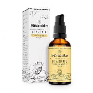 Störtebekker Premium huile barbe homme pour le soin quotidien de la barbe de 3 jours ou complète - Huile avec odeur agréable - Ingrédients de haute qualité - Fabriqué en Allemagne (Bois de Santal) (Störtebekker, neuf)