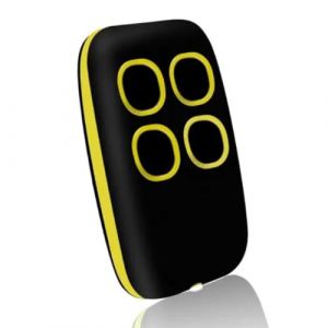 Télécommande portail universelle 4 en 1, télécommande rolling code universel multifréquence de 280 à 868 mhz. Radiocommande portail programmable version mise à jour avec liste de compatibilité (jaune) (Soleilx, neuf)