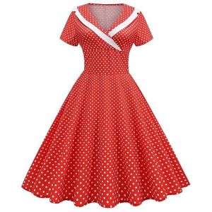 Générique Robe Années 50 60 Femme Vintage À Pois Pin Up Robe Swing Rockabilly Audrey Hepburn 1950 Retro De Cocktail Mariage Ceremonie,Robe Pin Up Rockabilly Annee 50 Femme (qiaoxiahe, neuf)
