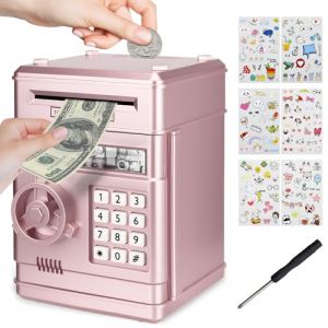 TAVADA Tirelire pour Enfants,Tirelire &eacute;Lectronique avec Mot De Passe,ATM Coffre-Fort,Inclus 6 Autocollants,Tournevis,Cadeau pour Gar&ccedil;ons et Filles de 3 &agrave; 12 Ans (HADALA YYDS Kft., neuf)