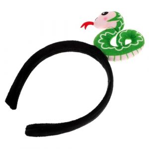 BAZEITFLOW Bandeau Serpent en Peluche Vert Unique pour Gar&ccedil;on et Filles &ndash; Serrage-T&ecirc;te L&eacute;ger et Confortable &ndash; Accessoire Cheveux pour F&ecirc;tes du Nouvel An et D&eacute;guisement Anniversaire (KINING, neuf)