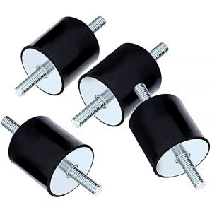 ASFINS Silent Bloc M6 Plot Anti Vibration Silenbloc Caoutchouc, Double Extrémités Vis Absorbeur Anti Vibration pour Bateau Voiture Amortisseur Silencieux, 4pcs (25 * 20, M6*18) (xianxinbaishunshangmaoyouxiangongsi, neuf)