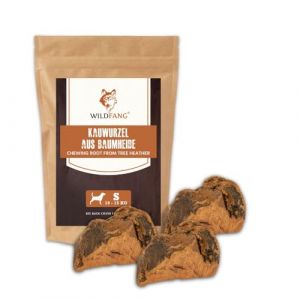 Wildfang® Lot de 3 Racines à mâcher pour Chien (Taille S) - Bois Naturel à mâcher en bruyère d'arbre - Jouet à mâcher Durable et sans éclats - Soins dentaires et Emploi - Alternative au Bois de café (Wildfang Petshop, neuf)