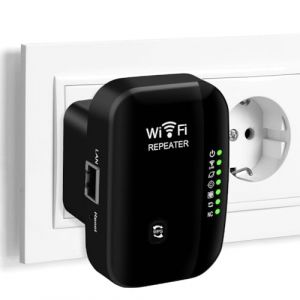 Flintronic WiFi R&eacute;p&eacute;teur, 2.4 GHz WiFi Extender, R&eacute;p&eacute;teur WiFi Puissant Amplificateur Couvre jusqu'&agrave; 20 appareils, sans Fil Amplificateur de Signal du R&eacute;seau, Range Booster WiFi avec Port Ethernet (flintronic, neuf)