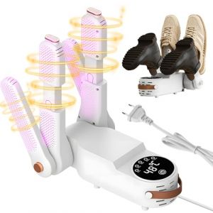Seche Chaussure Electrique,Sèche-Chaussures Pliable Avec Minuterie,Séchoir A Chaussures Electrique,Sèche Chaussures Pour Chapeaux,Chaussettes,Chaussures,Gants,Chaussures De Ski (Yanglin-EU, neuf)
